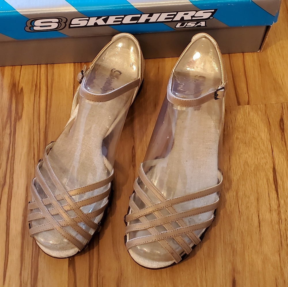 Skechers Bikers Lemon Blossom Sandals Sz 8.5